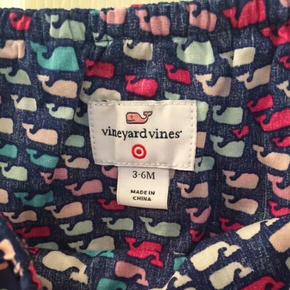 Vineyard Vines for Target Ruffle Romper School of Whales Bodysuit 3-6 Months NWT - Picture 2 of 3